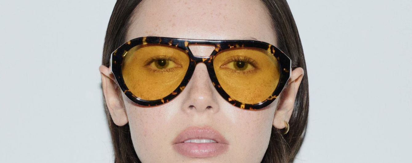 NEW EDERA AVENA  FLAME HAVANA ACETATE SUNGLASSES IN Turquoise elio-retro-havana-acetate-  main image 2