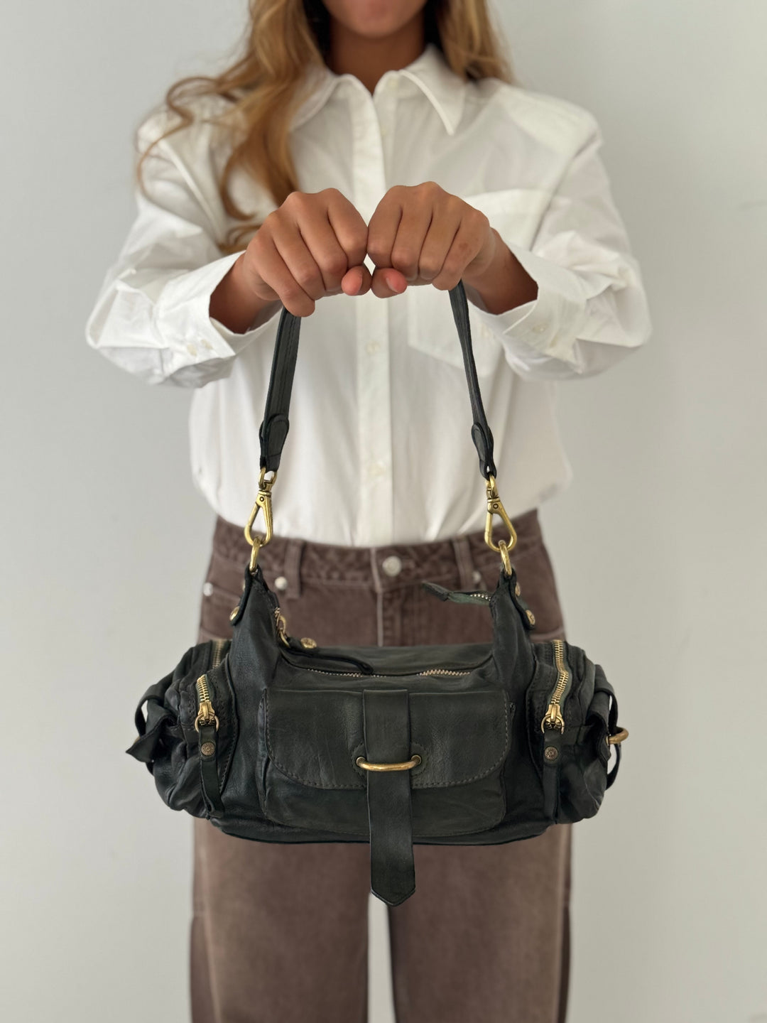 Elda shoulder bag GREEN BOTTLE