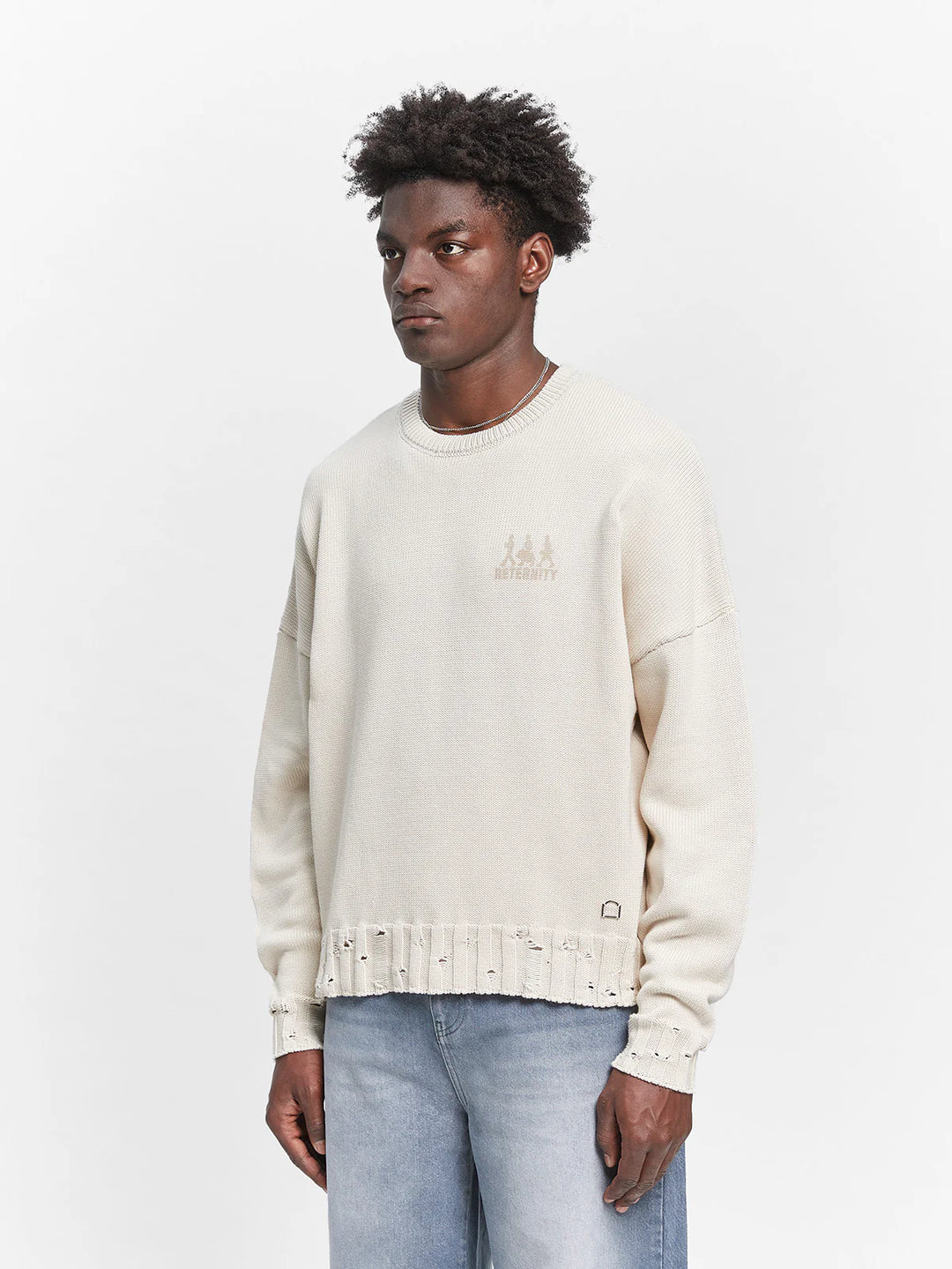 CREATIVE DEPT logo sweater CREAM