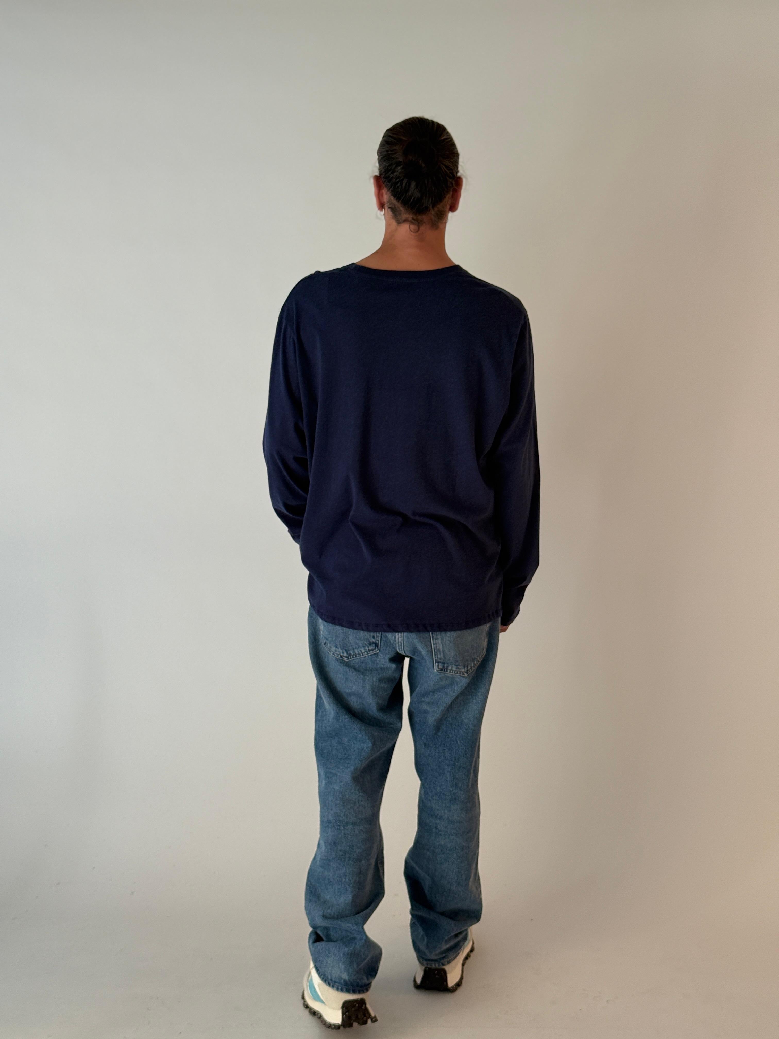 Round neck long sleeves BLEU SAPHIR