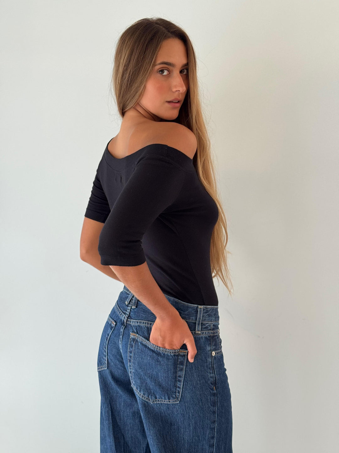 Lucille elbow sleeve BLACK