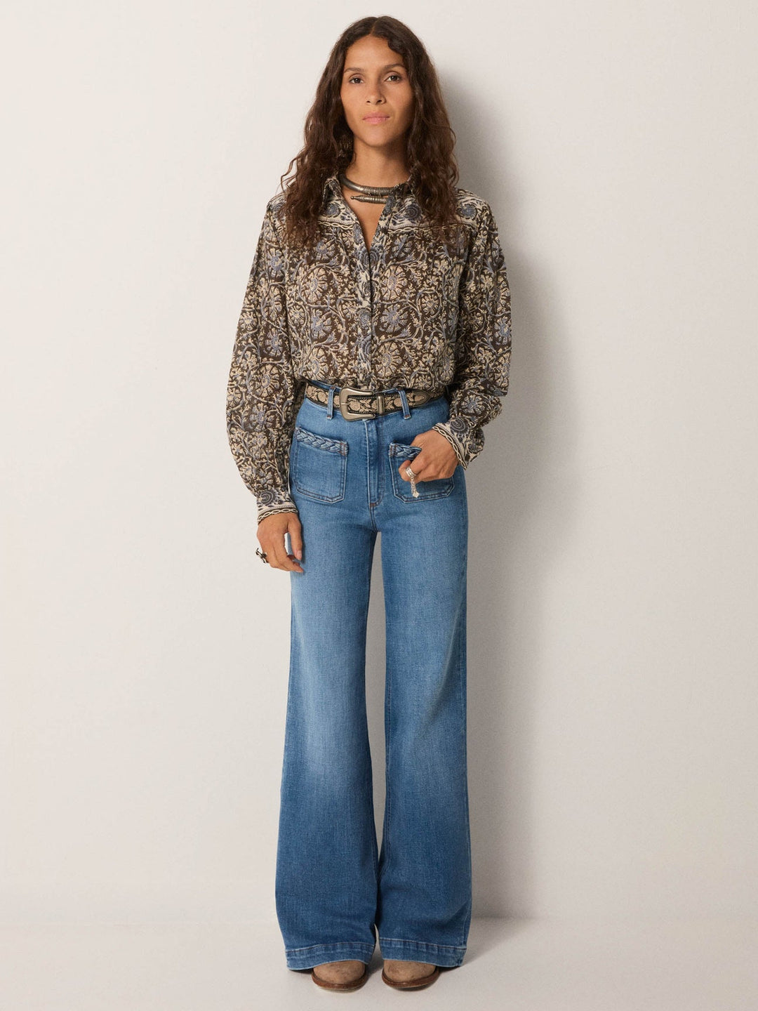 Blouse madurai amrit BLUE ORCHID