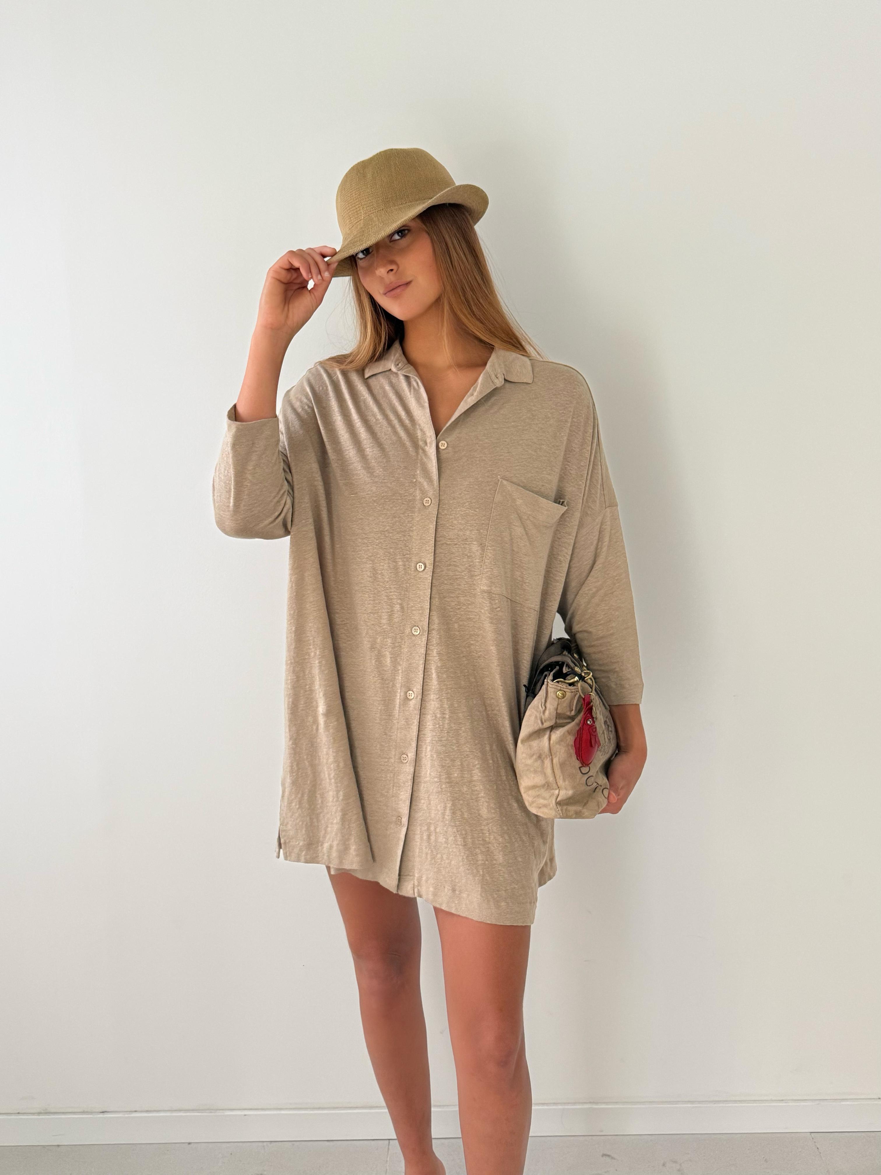 Shirt - dress SAND