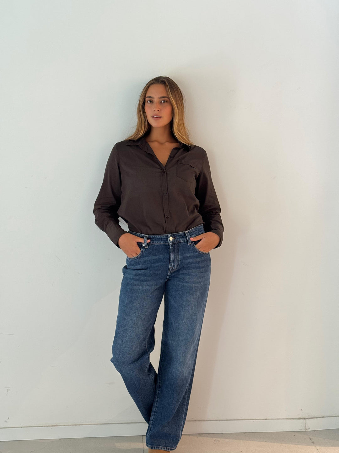 Calie straight artifact NAVY
