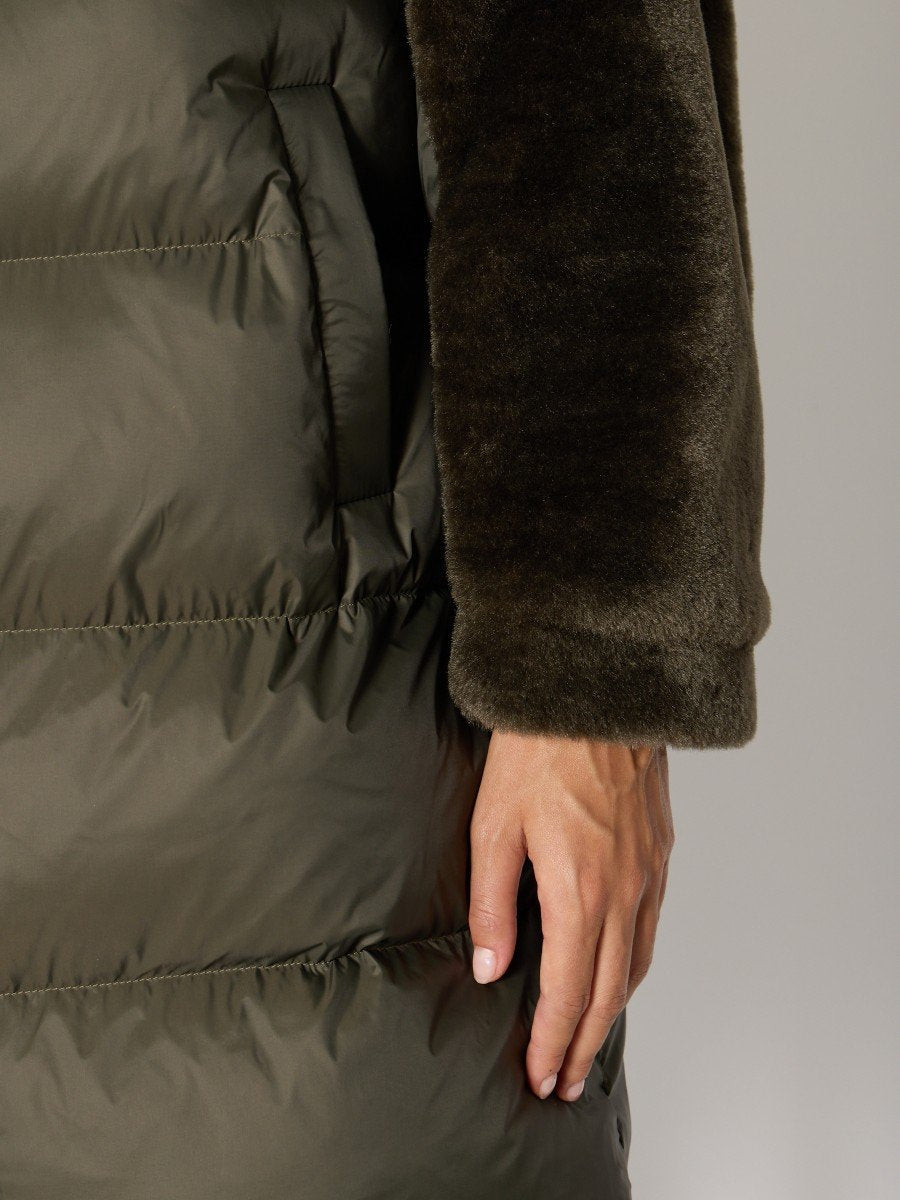 Parka trench w fur KHAKI