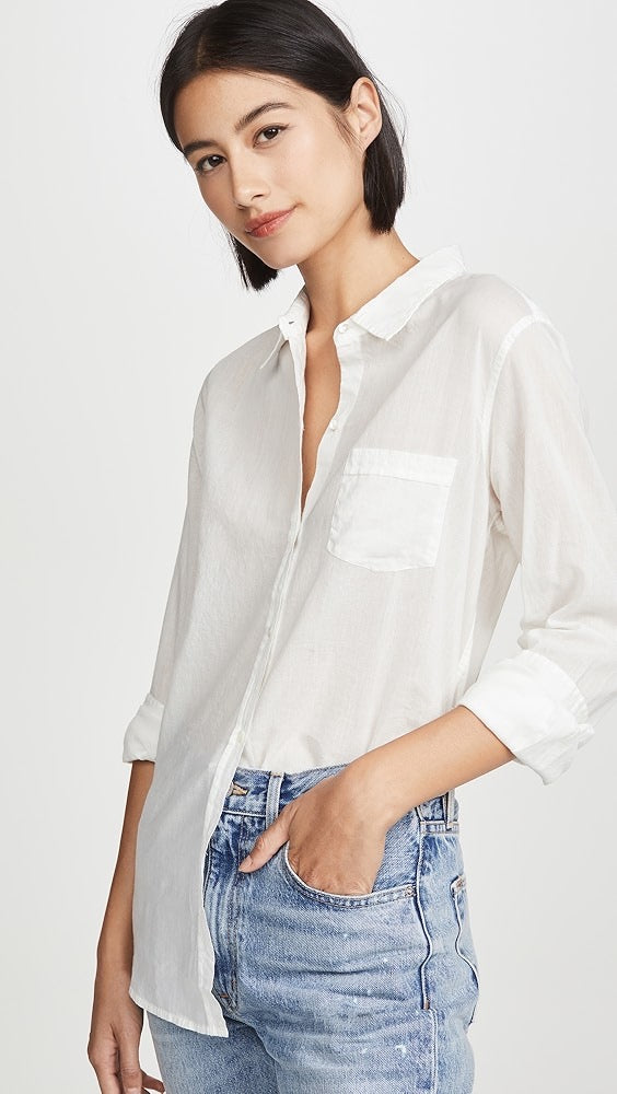 Cotton voile nl shirt IVORY