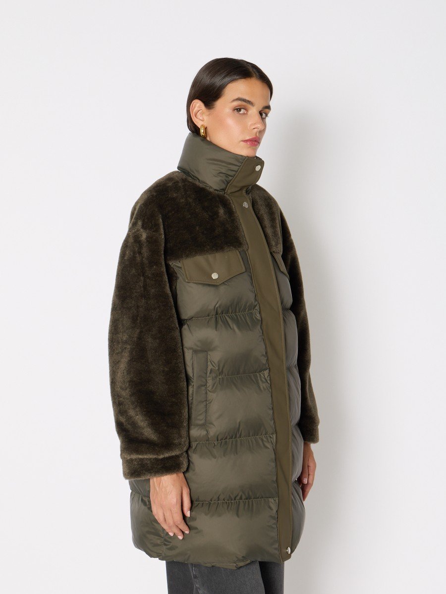 Parka trench w fur KHAKI