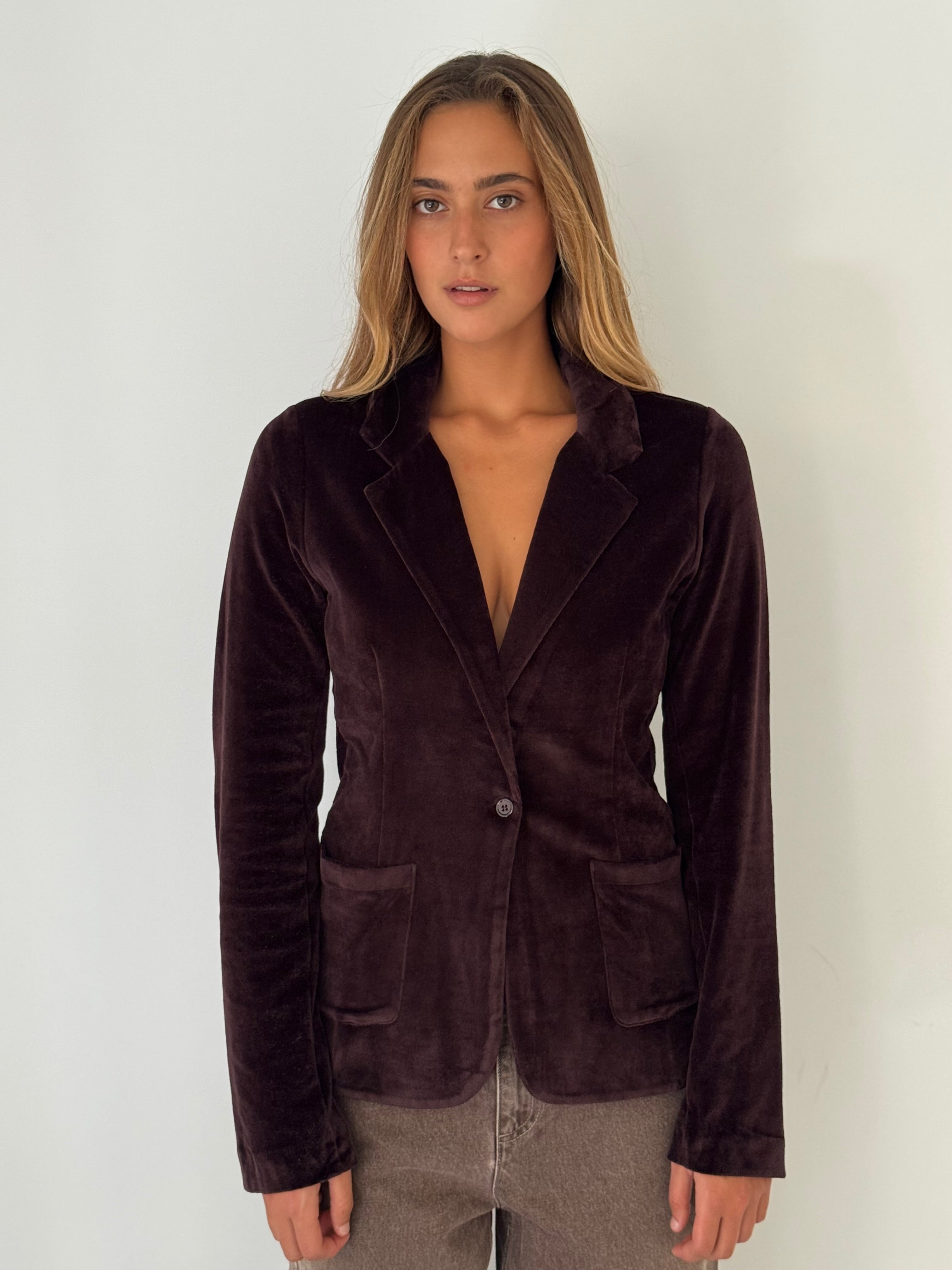 Blazer 1 button EGGPLANT MIX