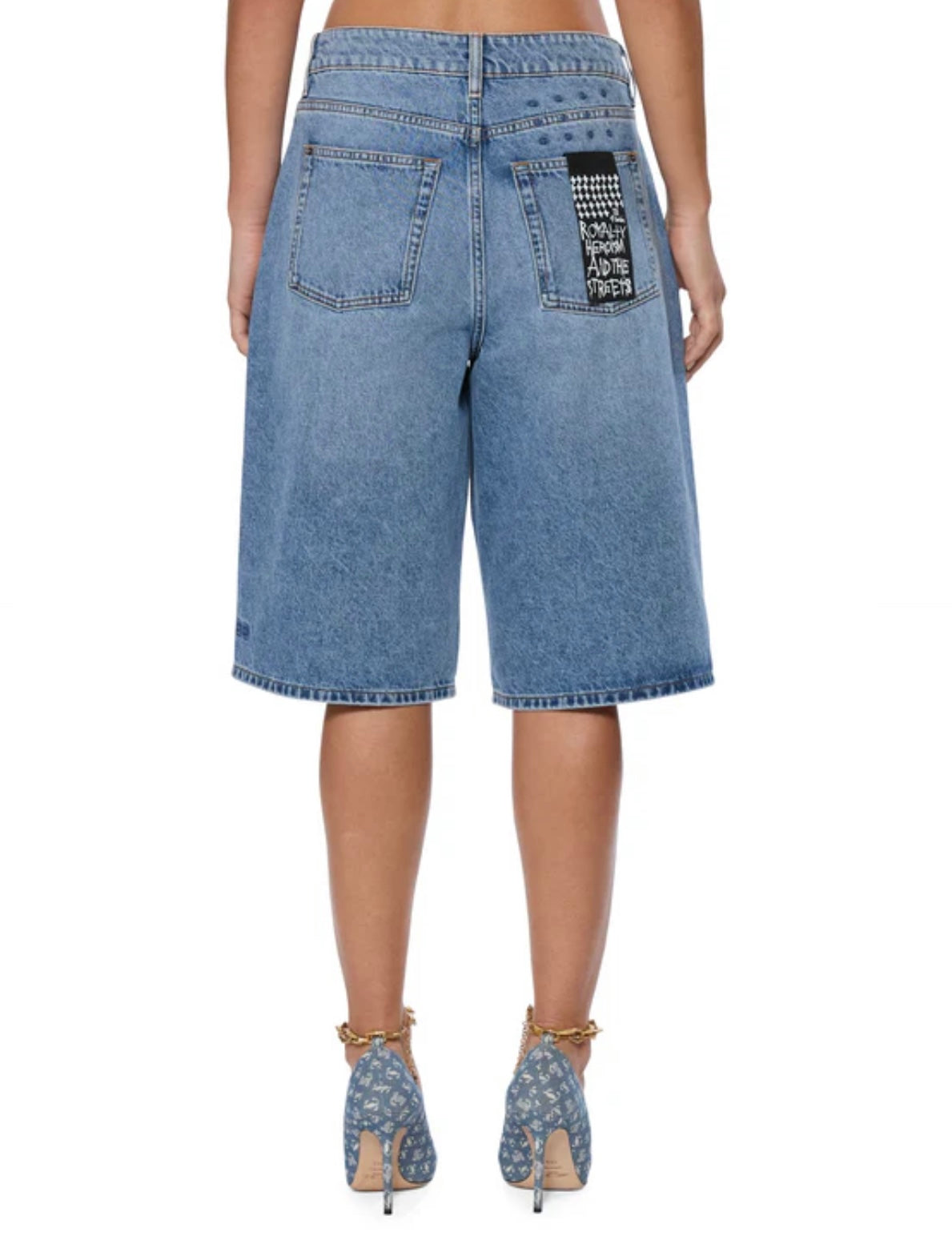 Low rider short swept DENIM