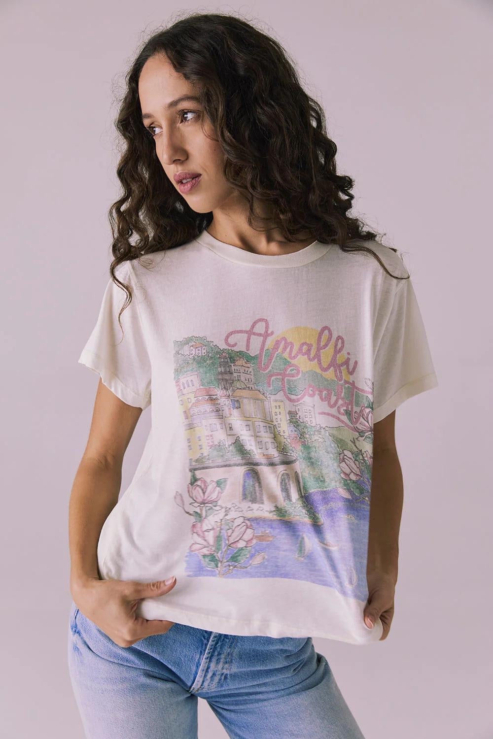 amalfi coast floral WHITE