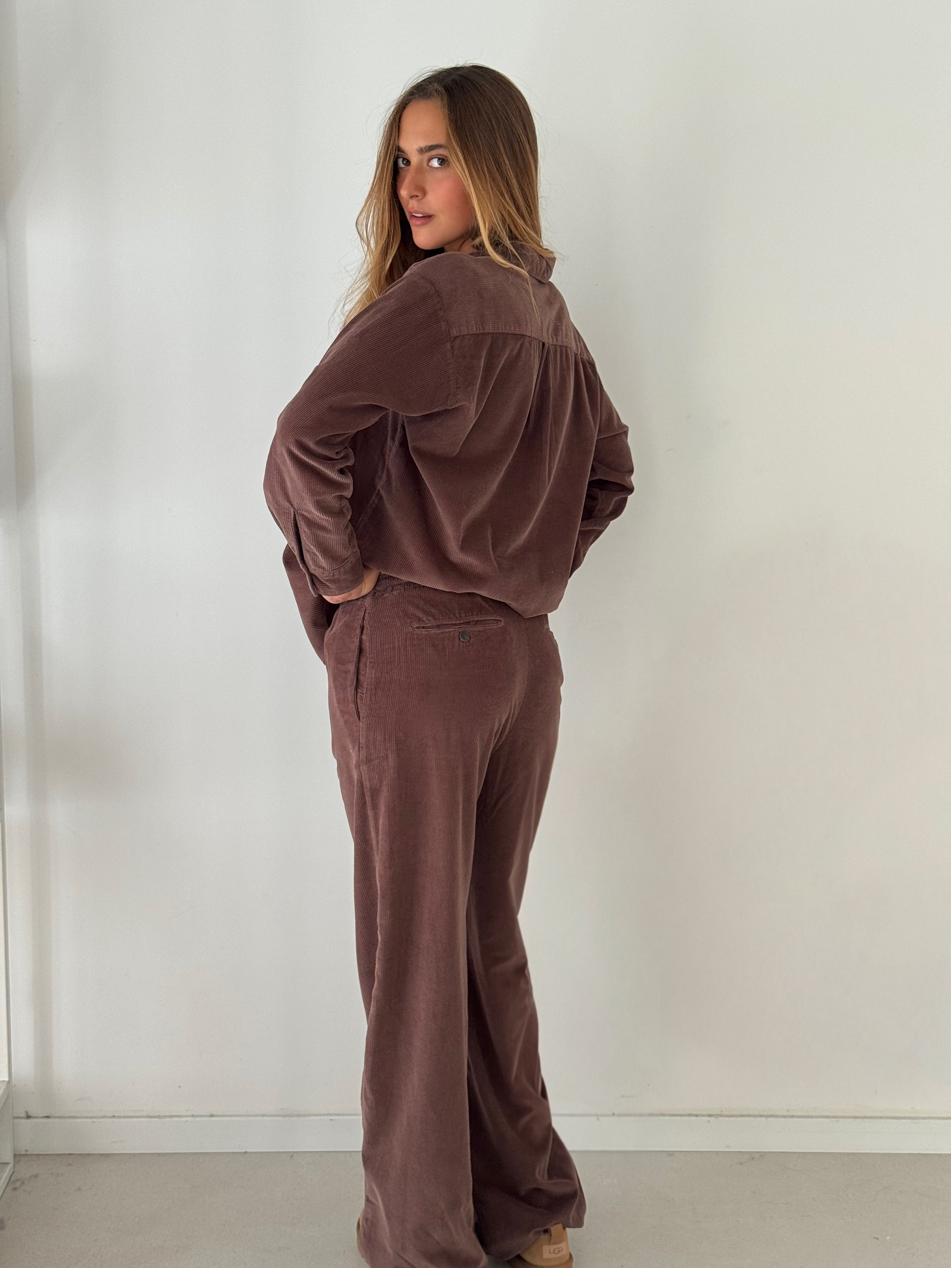 Plumiel woven pant CHOCOLATE