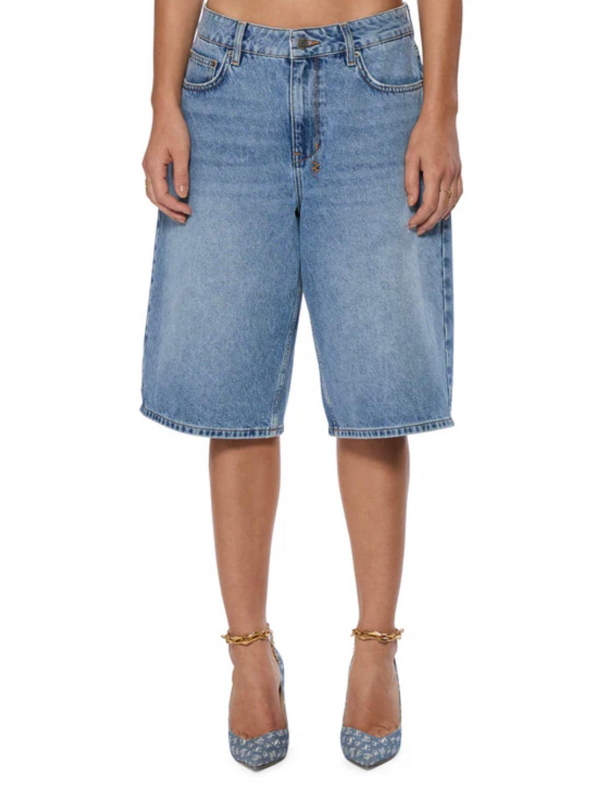 Low rider short swept DENIM