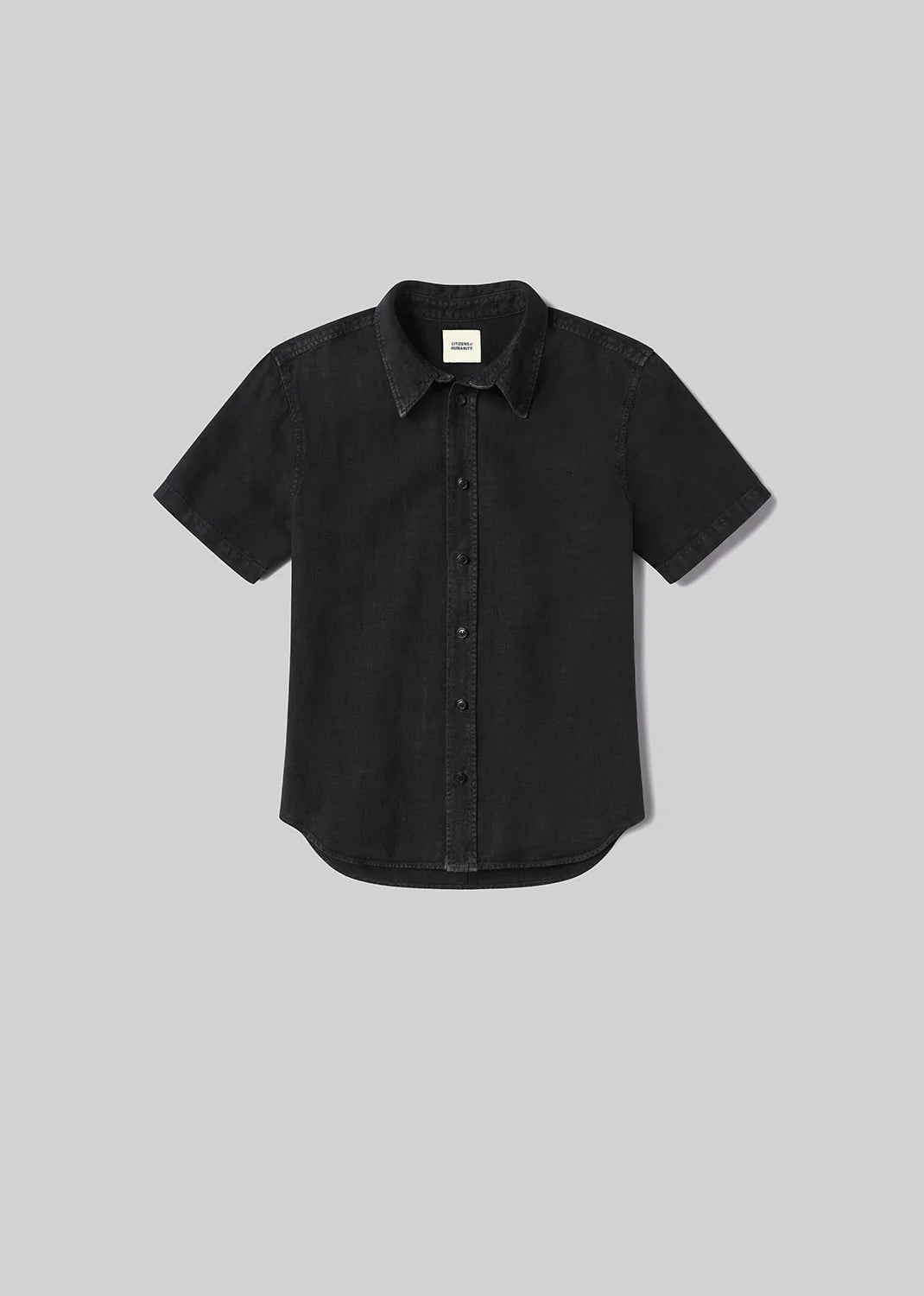 Cairo short slv shirt WASHED BLACK