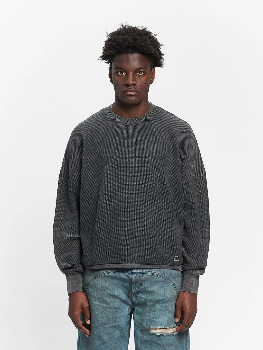 Atelier knit sweater WASHED BLACK