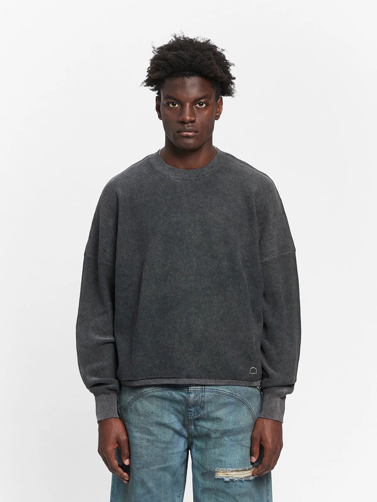 Atelier knit sweater WASHED BLACK
