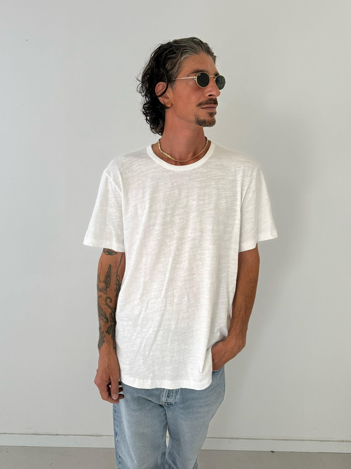 Spader crew neck T WHITE