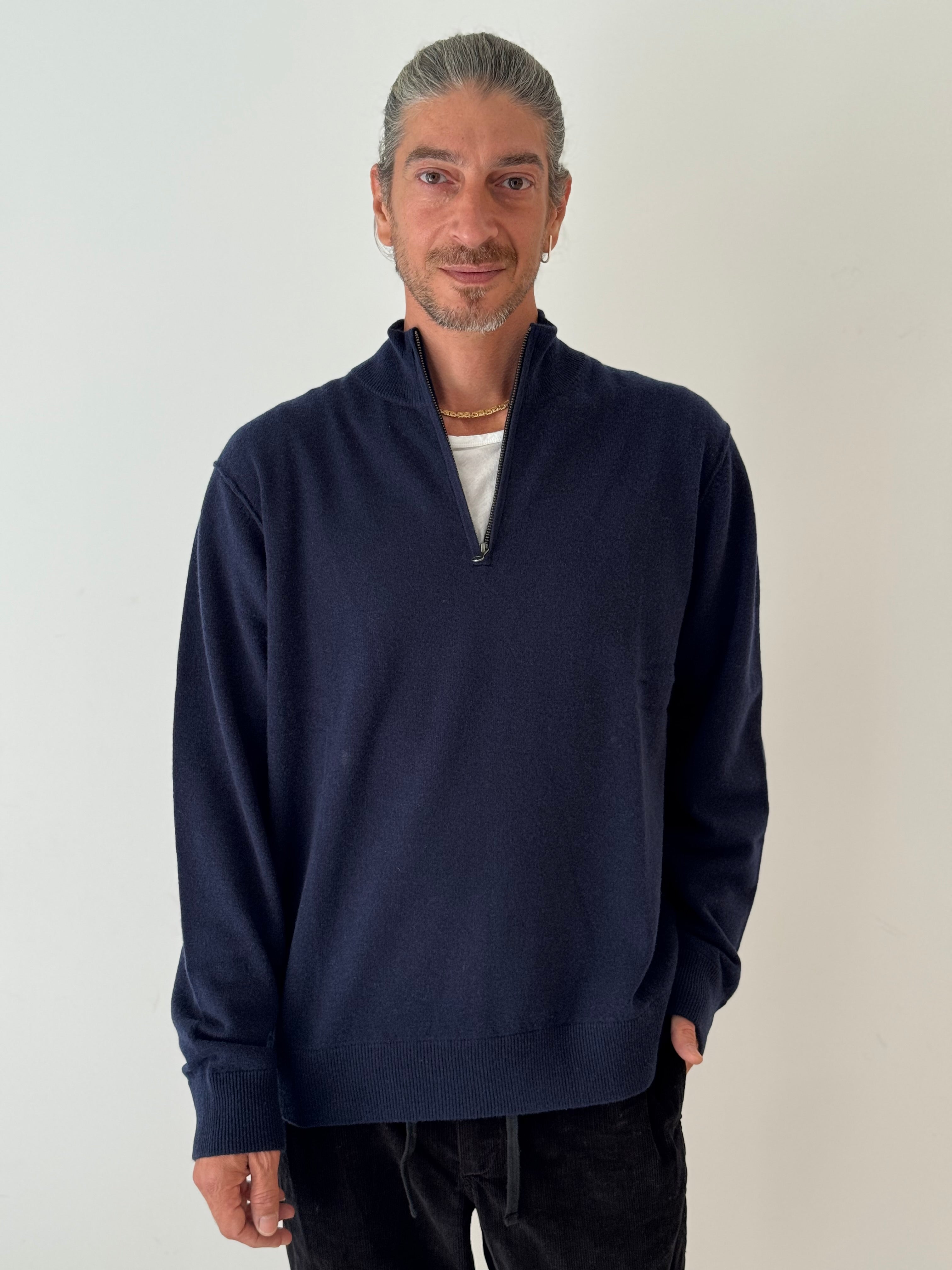 Cashmere trucker NAVY