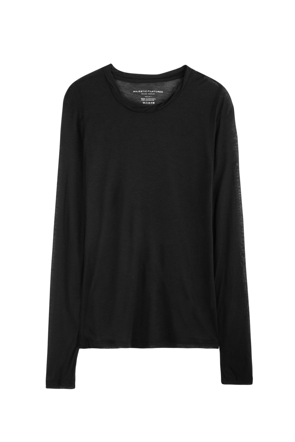 round neck shirt BLACK