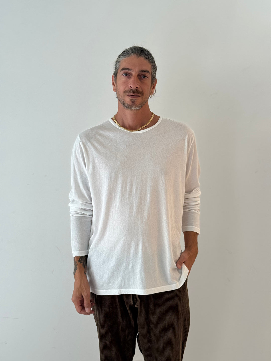 Light crew LS T-shirt WHITE