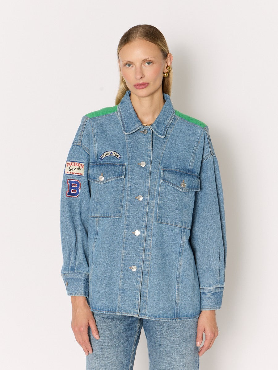 Knitted jacket BLUE DENIM