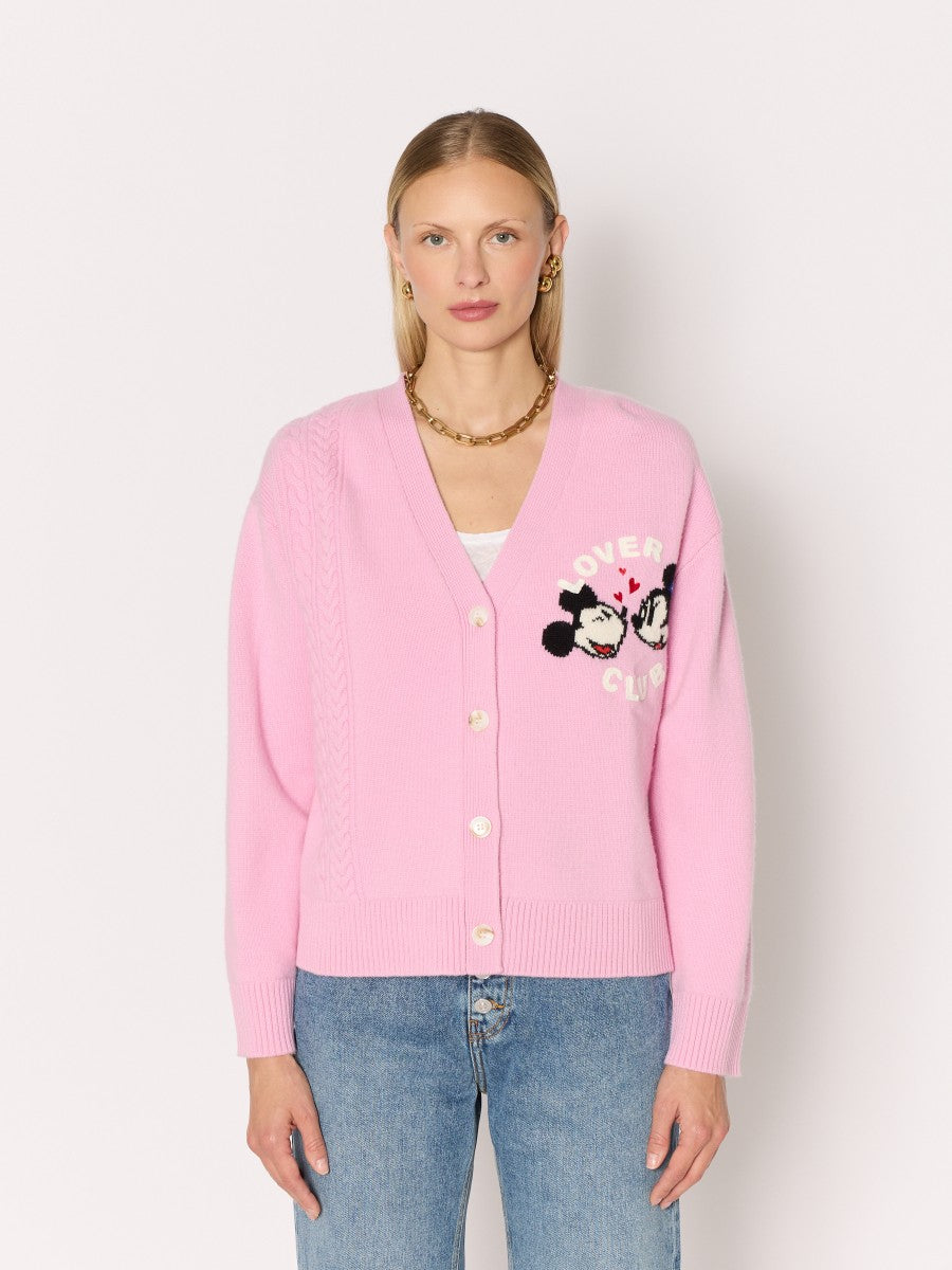 V neck cardigan PINK