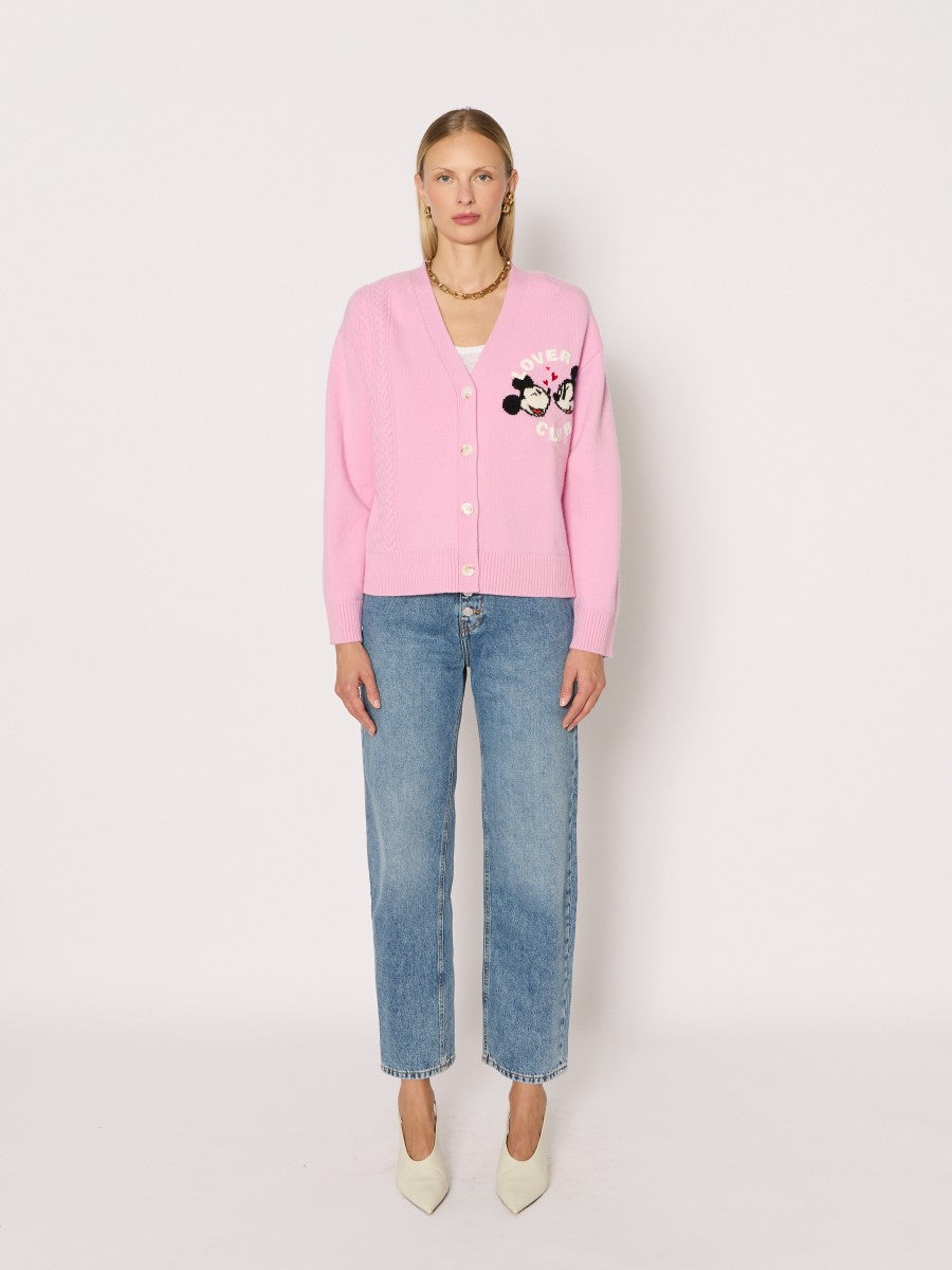 V neck cardigan PINK