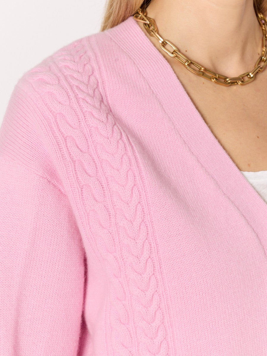 V neck cardigan PINK