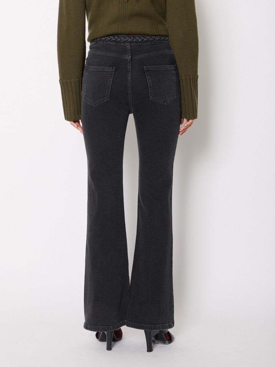 Flared jeans WASHED BLACK