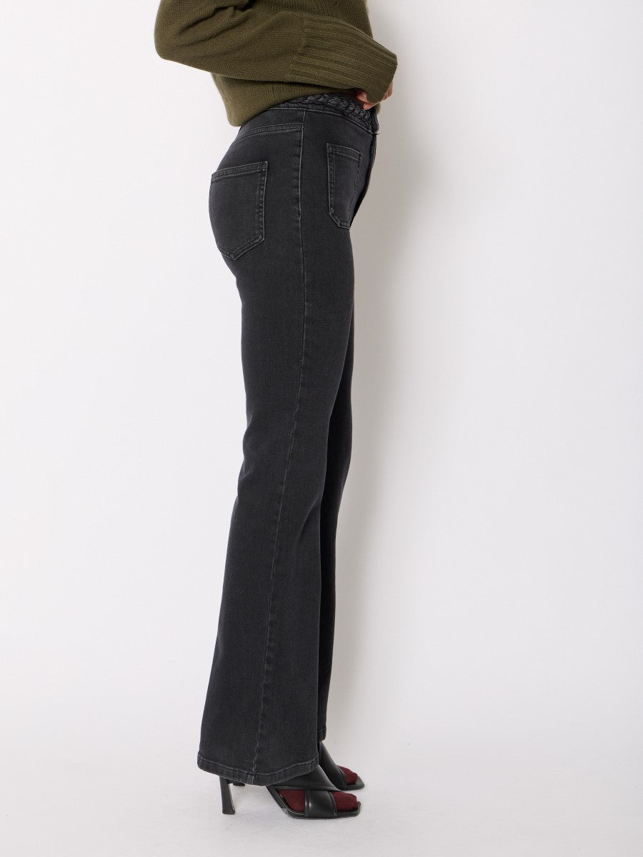 Flared jeans WASHED BLACK