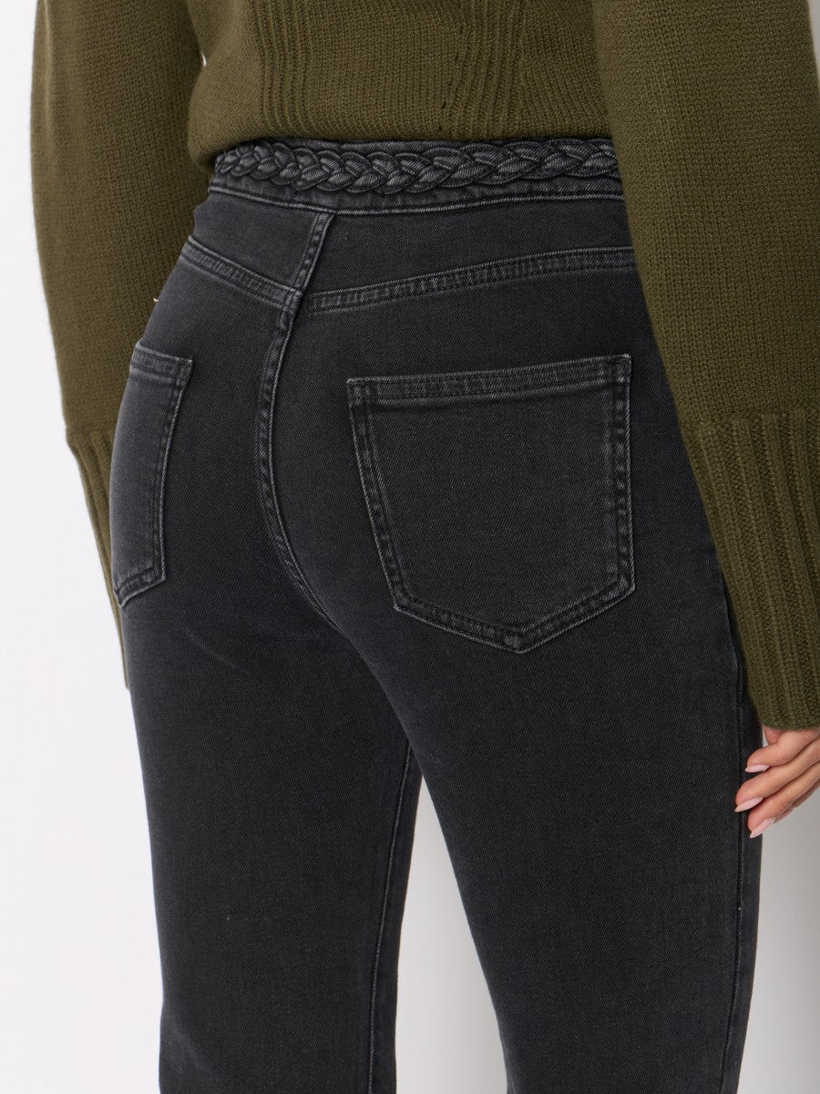Flared jeans WASHED BLACK