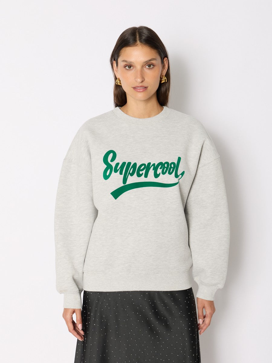 Supercool oversized sweatshirt MELANGE GREY