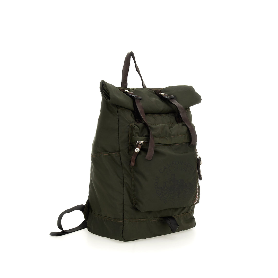 bianco backpack nylon+cow+print MILITARY+BROWN