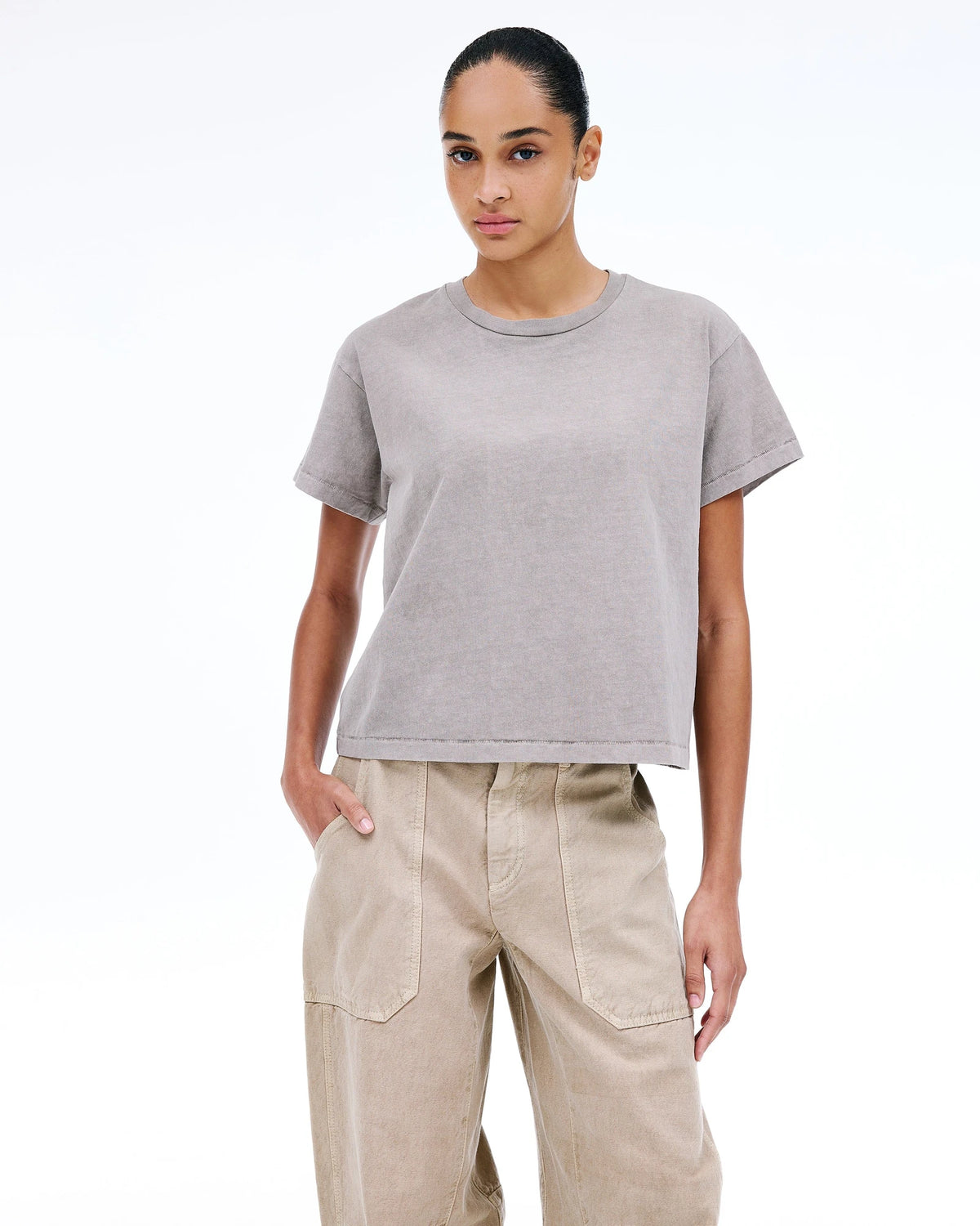 Square tee TAUPE
