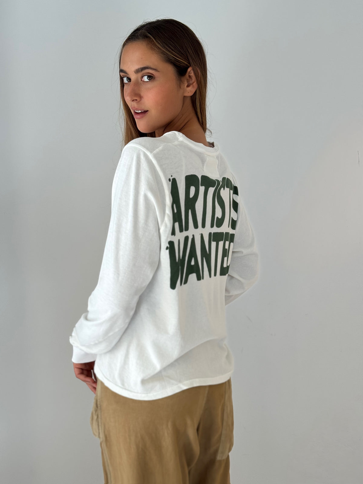 artist wanted long sleeve tee LAUNDRY WHITES