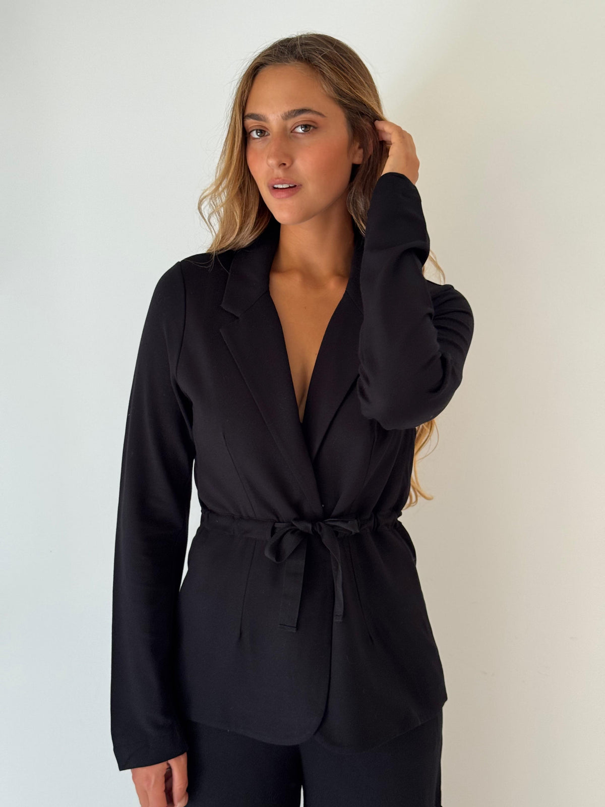 Belted blazer BLACK