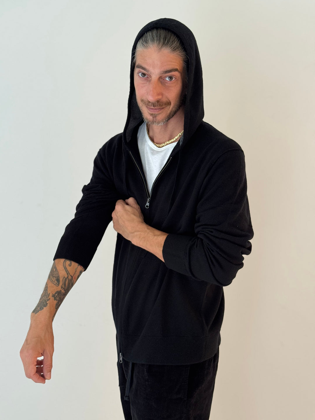 Cashmere hoodie BLACK