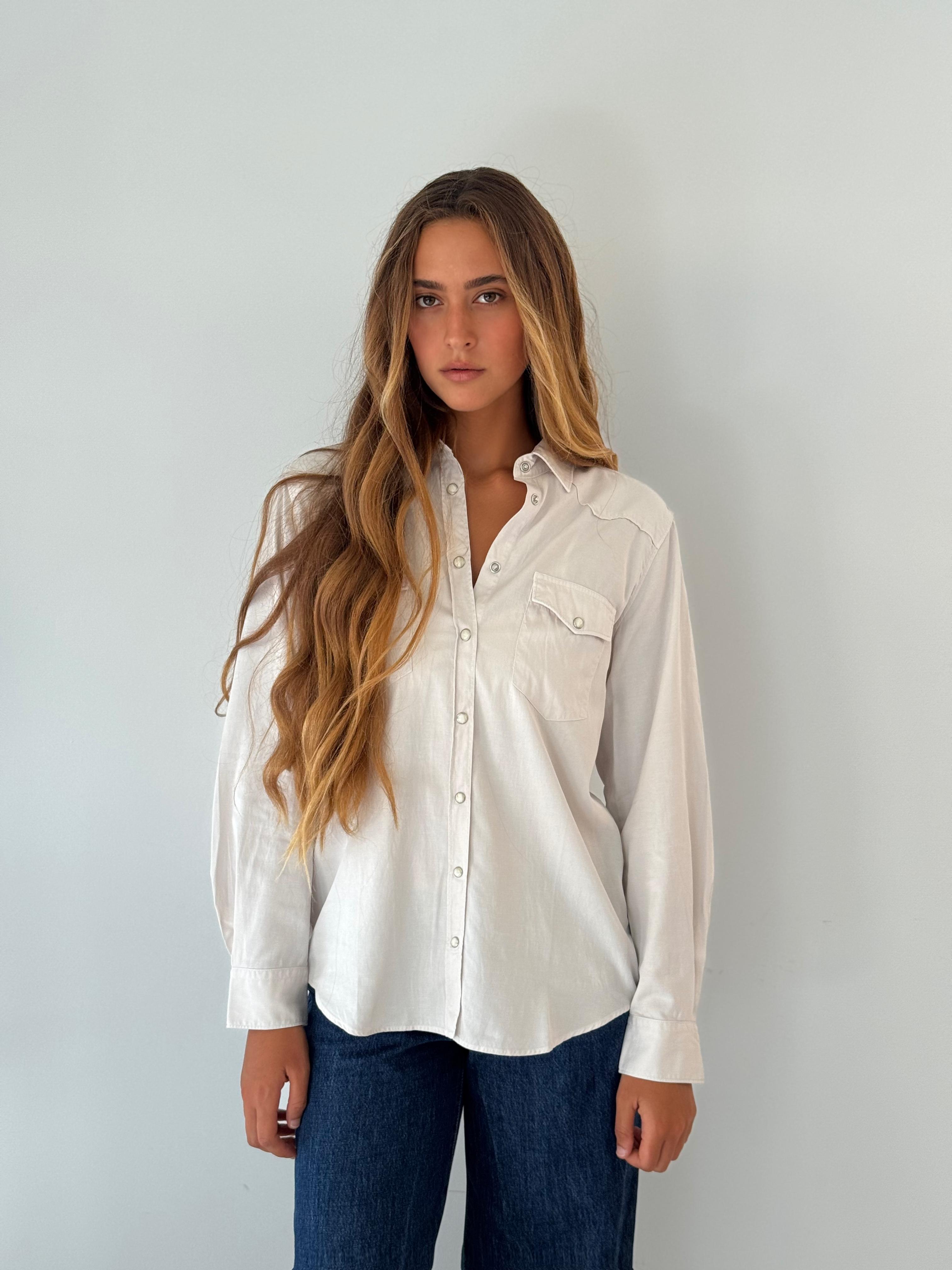 California woven shirt STONE