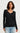Blaire V neck LS top BLACK