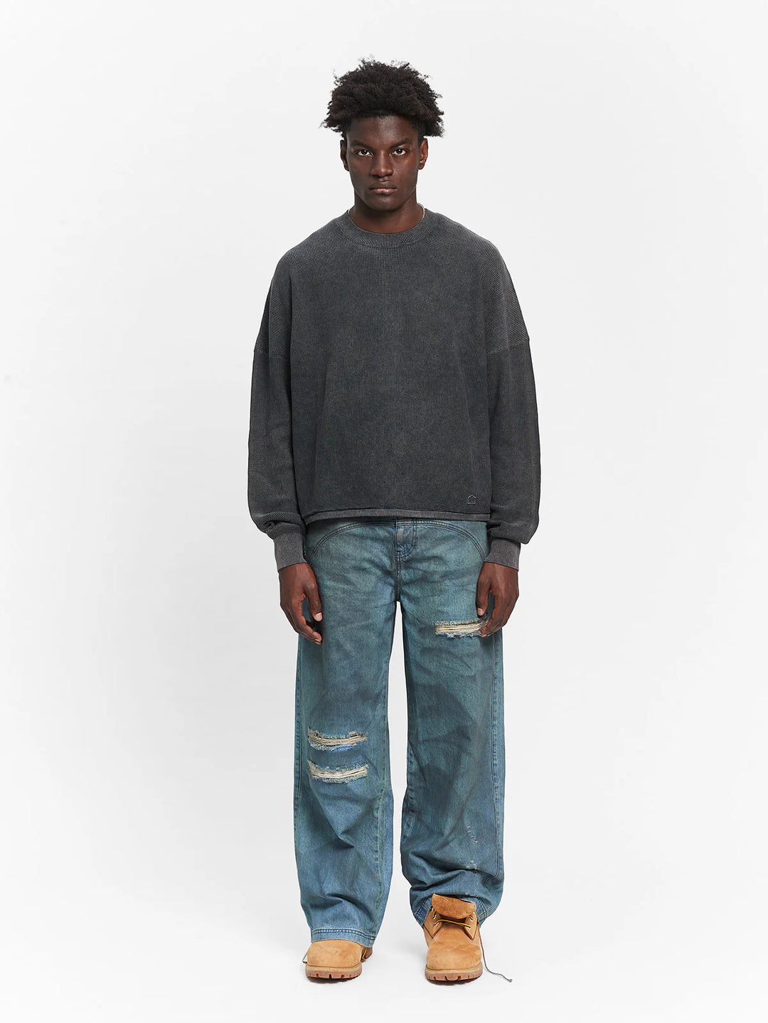 Atelier knit sweater WASHED BLACK