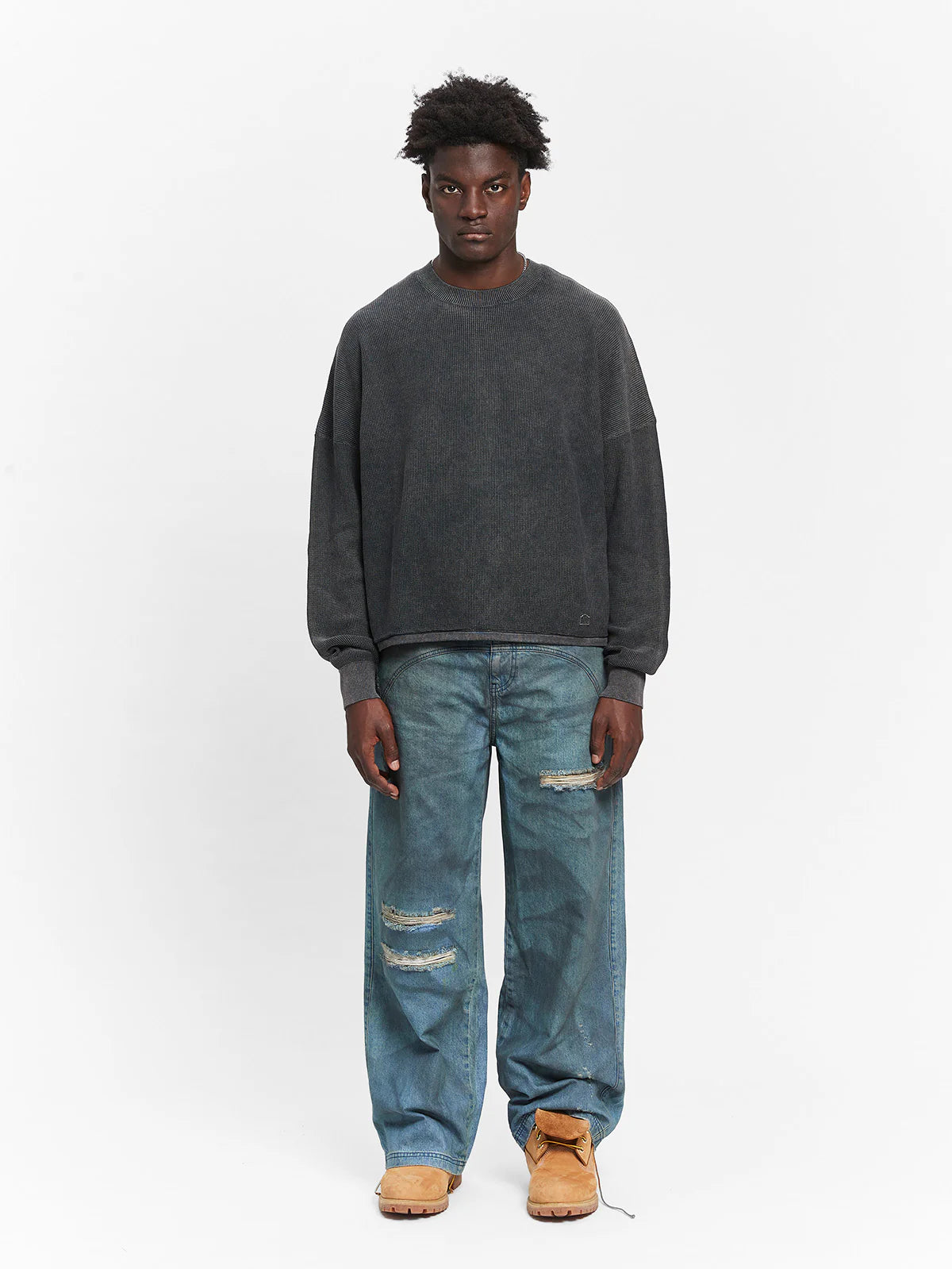 Atelier knit sweater WASHED BLACK