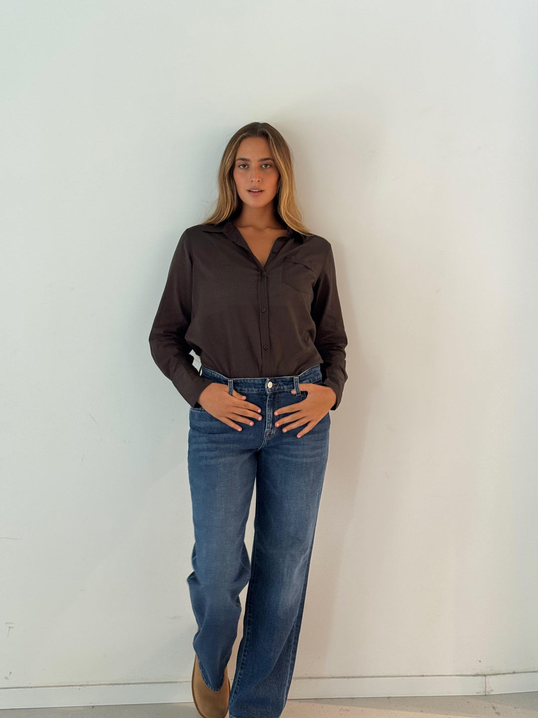 Calie straight artifact NAVY