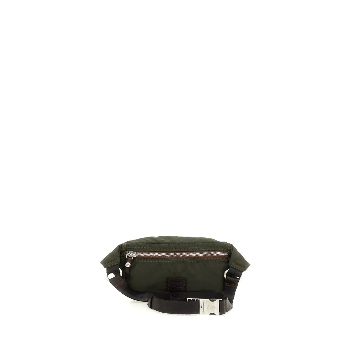 etna waist bag nylon+cow MILITARY+BROWN