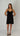 PANEL PLEATED DRESS BLACK