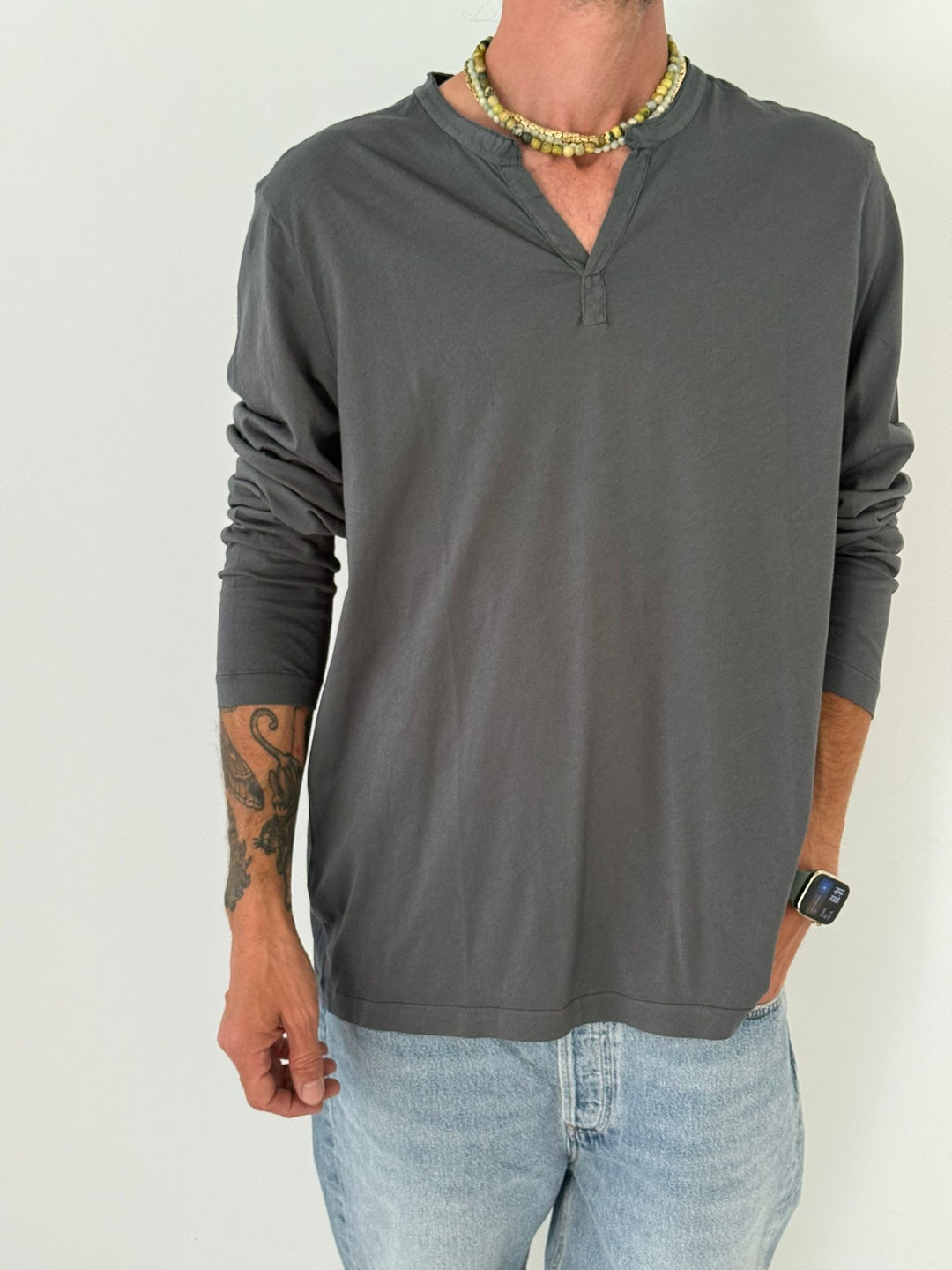 Tunisian neck elbow slv PEBBLE