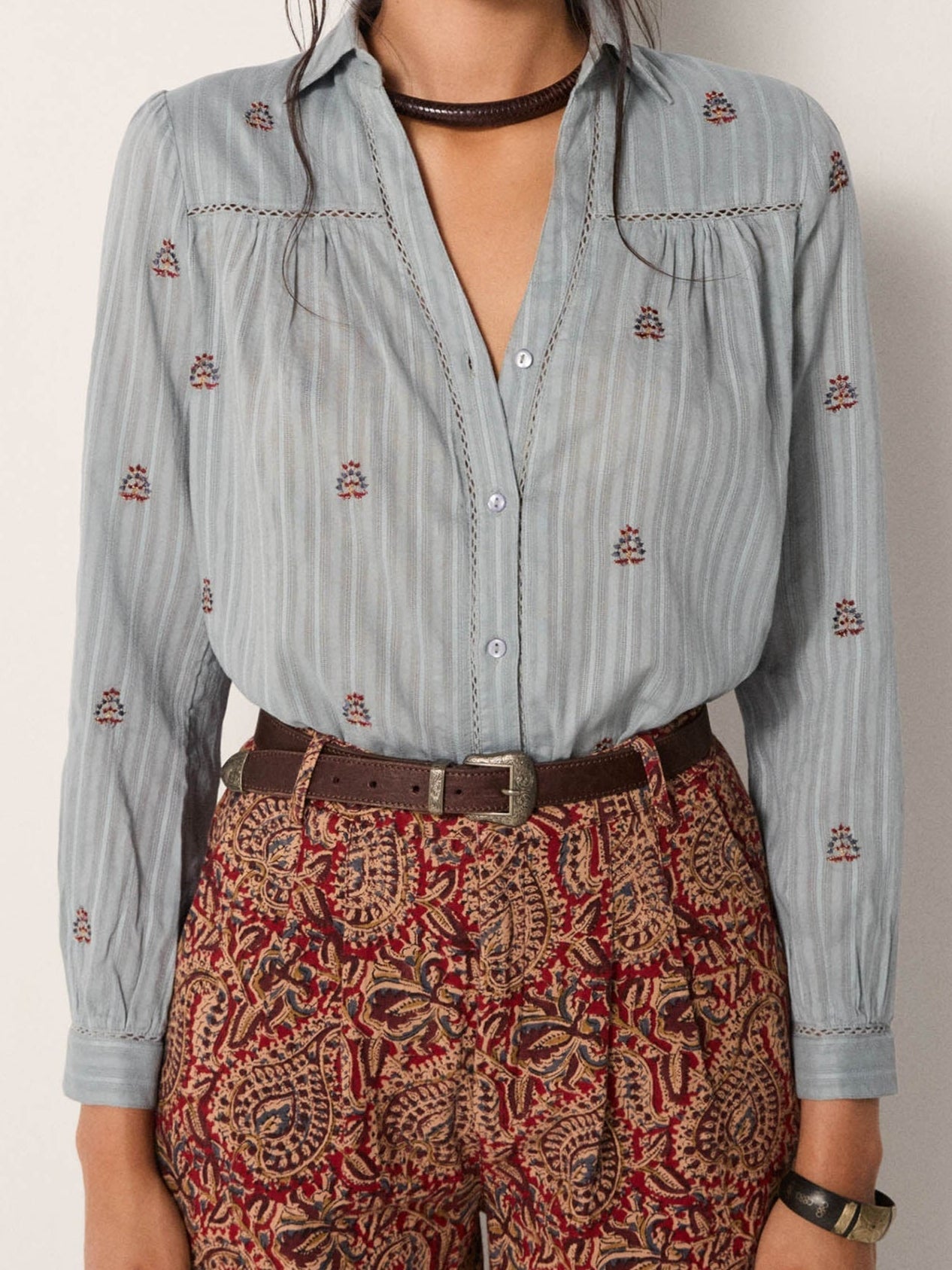 Blouse genesis amrit DUSTY BLUE