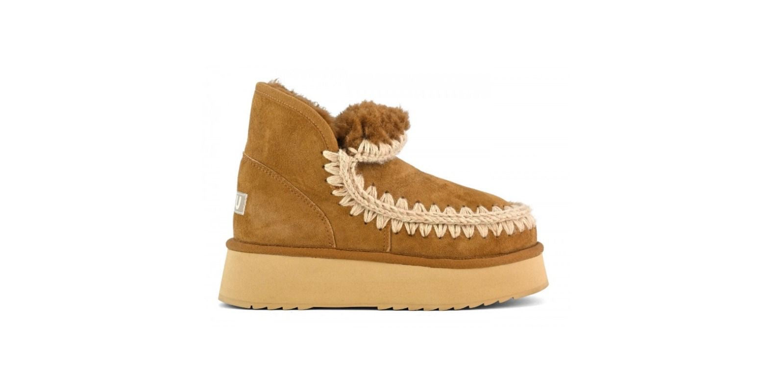 Mini eskimo platform boot COGNAC