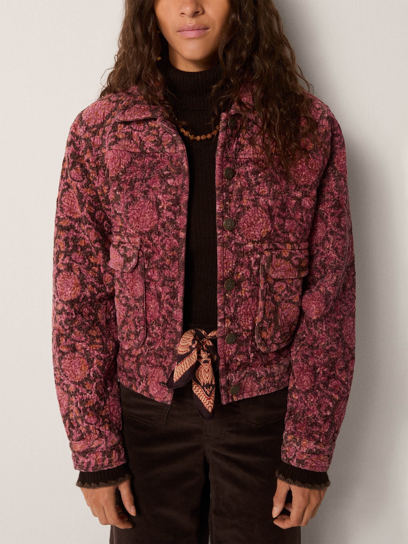 Jacket hues of kobra karina CORAL