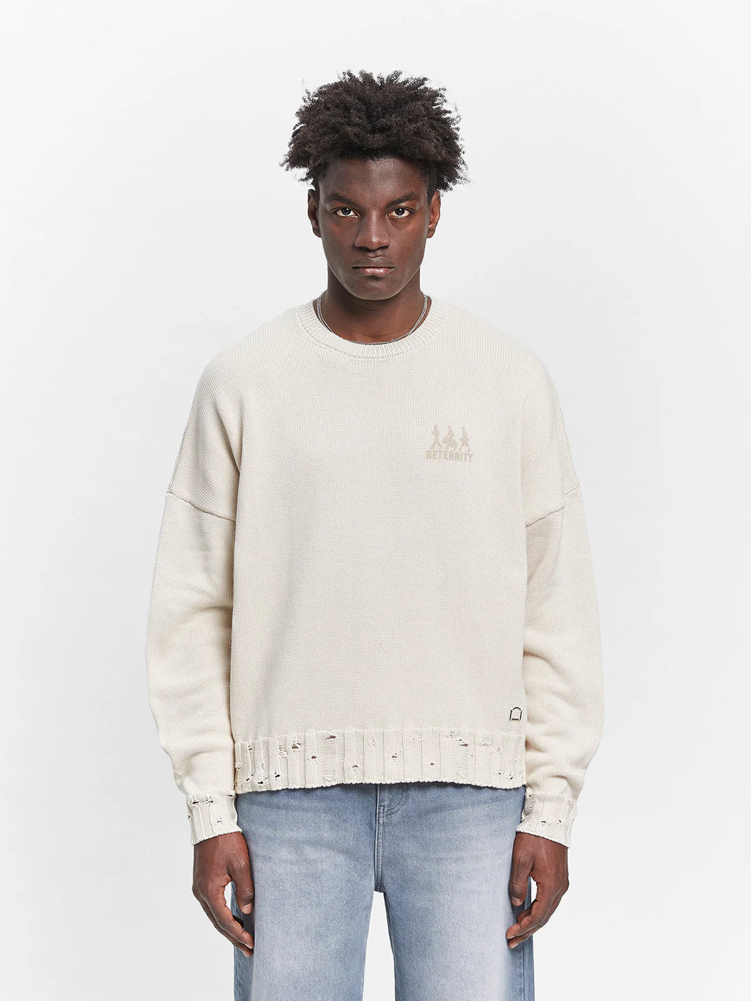 CREATIVE DEPT logo sweater CREAM