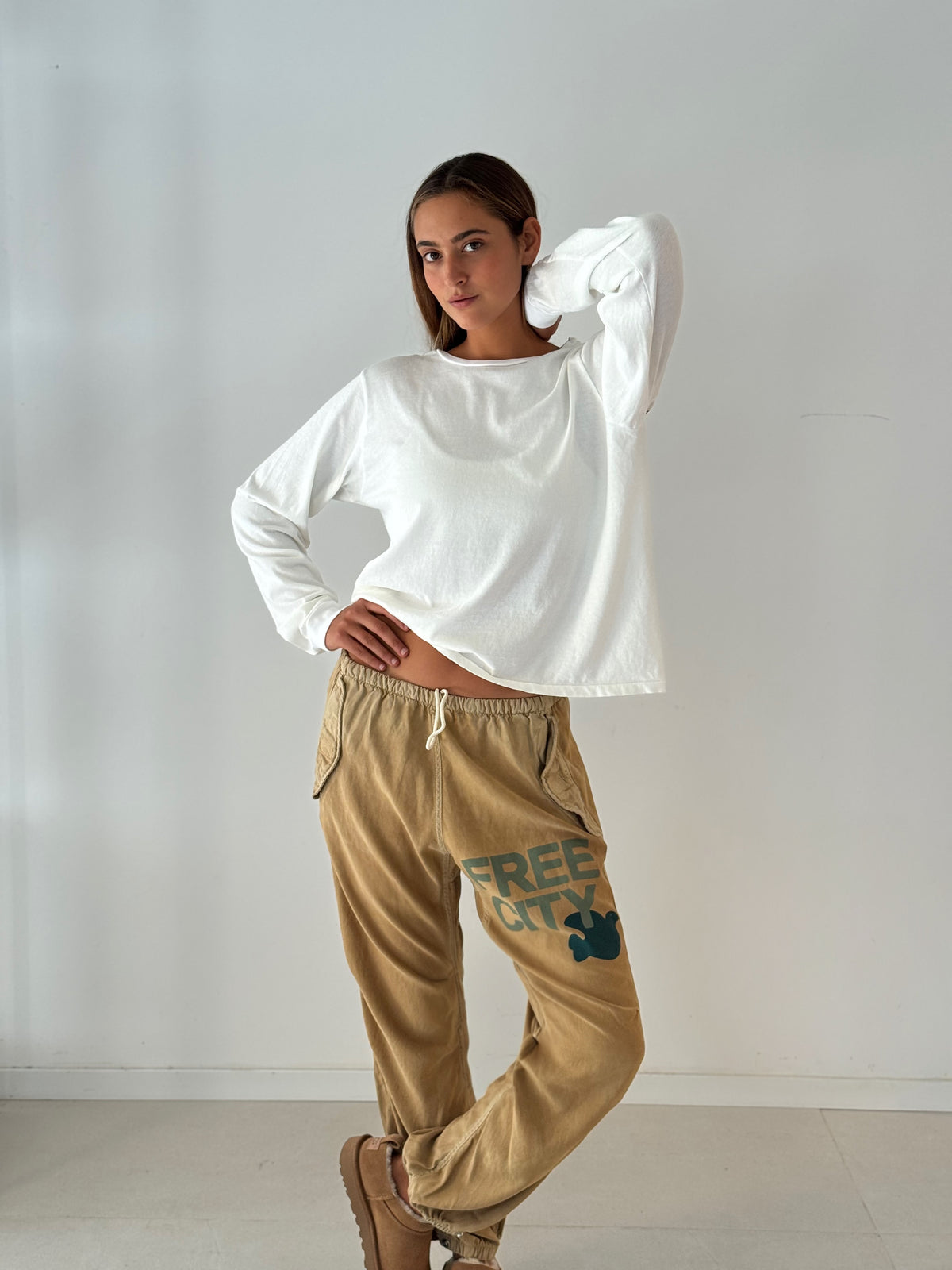 Flap/snap satin airjump pant GOLDENDIRT
