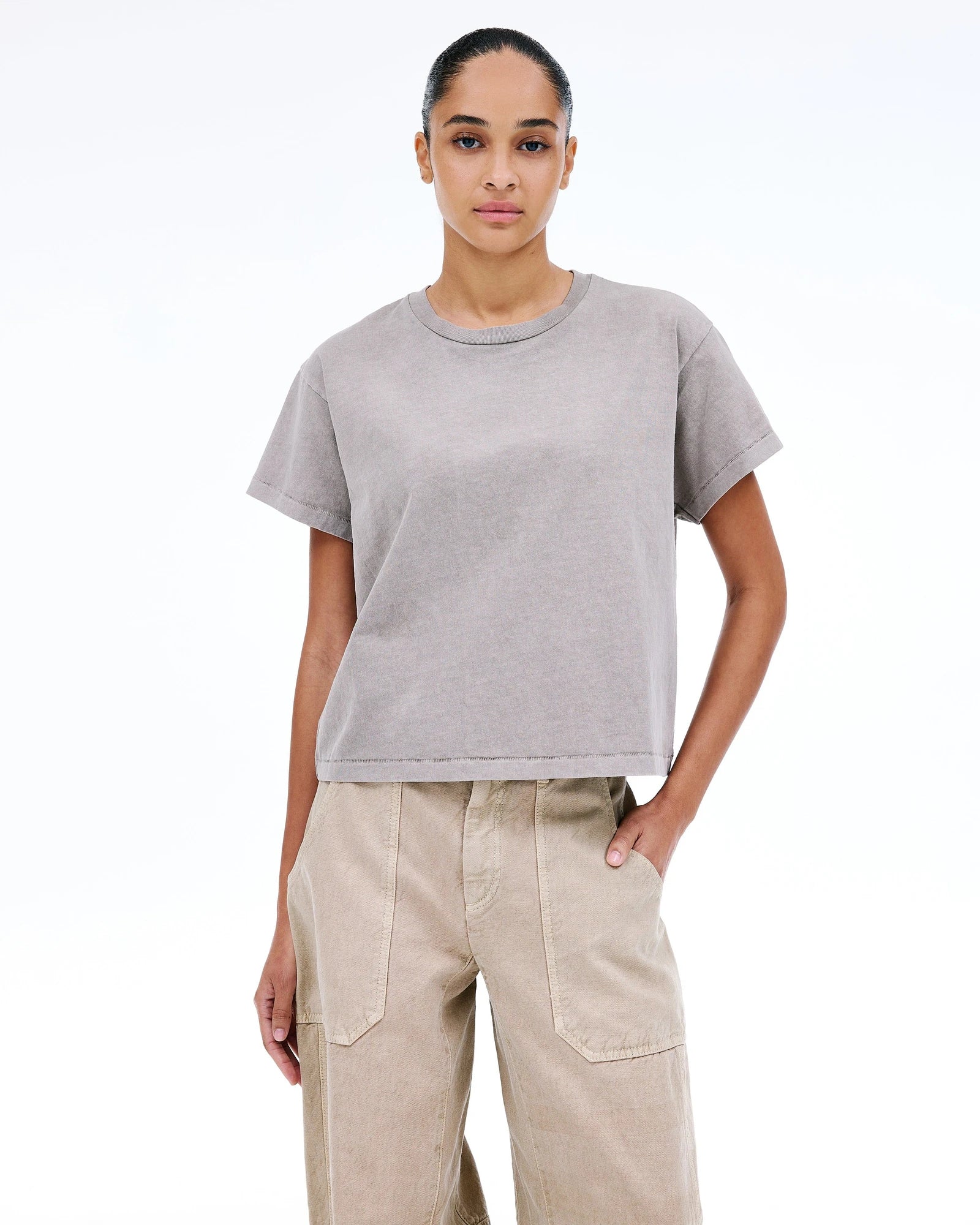 Square tee TAUPE